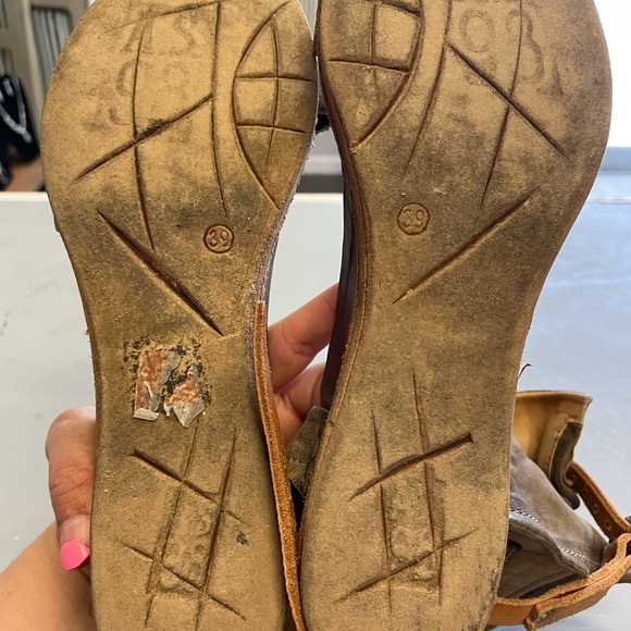 A.S. 98 BOWERY wrap ankle cuff buckle strappy gladiator sandals sz 39 (8.5) - Picture 8 of 11